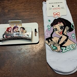 White Cartoon Character Socks for Kids